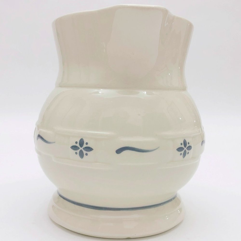 EUC Longaberger Pottery Woven Traditions Blue 2 QT 1990 USA Handmade - Picture 6 of 12